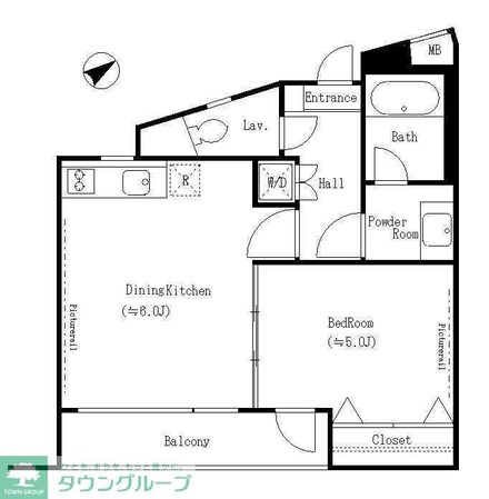 レジディア笹塚の物件間取画像